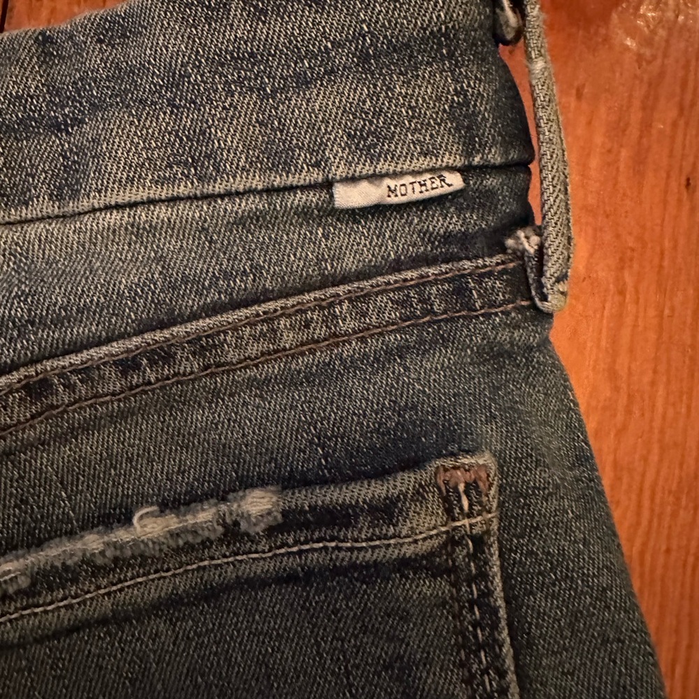 Mother Jeans The Looker, Songs of the Cowboy Sz 27 Skinny Distressed - Picture 9 of 12